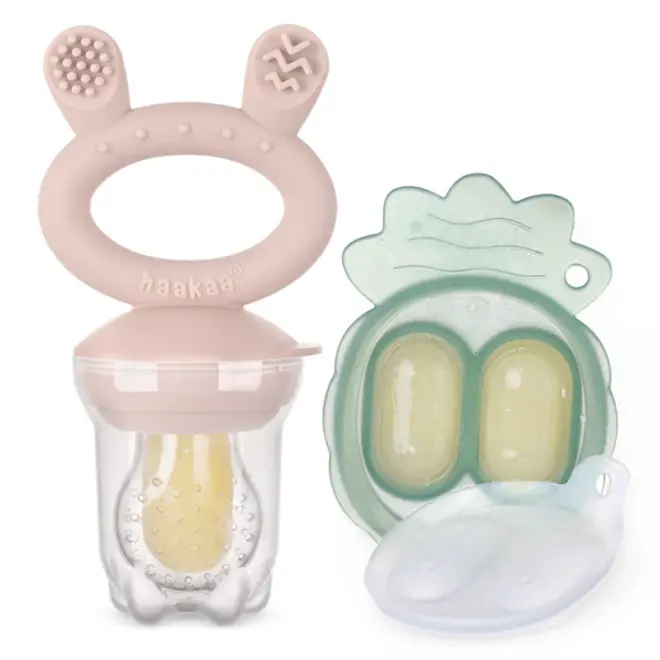 Freeze-N-Feed Mini Combo - Blush Feeder +Pea Green Tray