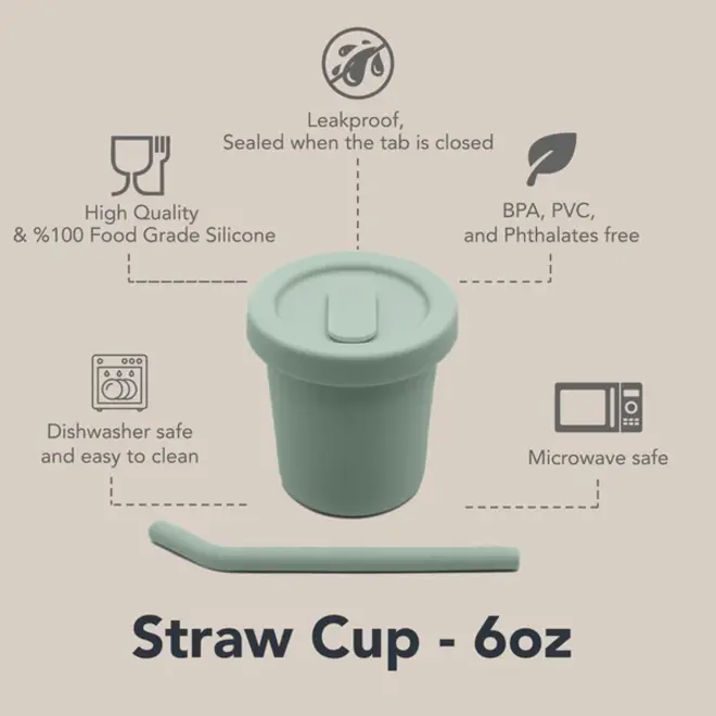 noüka Straw Cup 6 OZ - Soft Blush