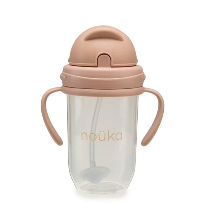 noüka Non-Spill Weighted Straw Cup 9 oz - Soft Blush
