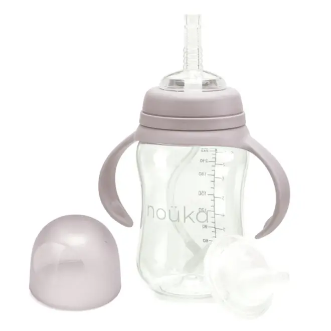 noüka Transitional Sippy/Weighted Straw Cup -Bloom