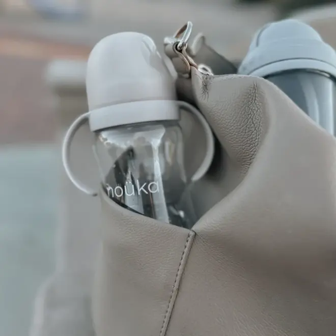 noüka Transitional Sippy/Weighted Straw Cup -Bloom