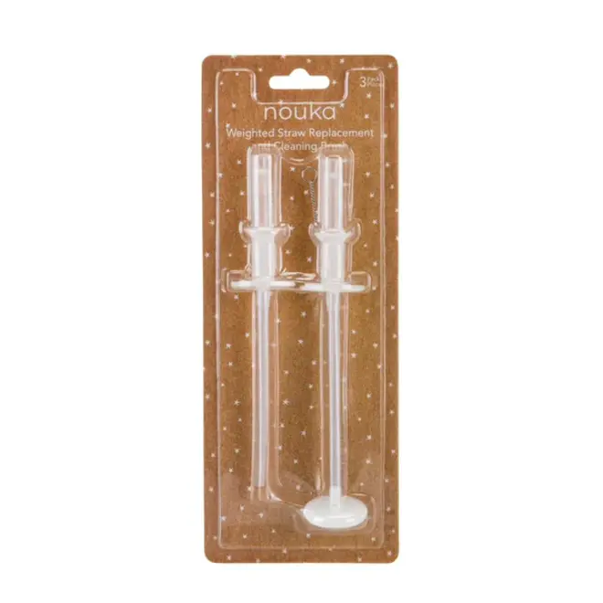 noüka Weighted Straw Replacement and Cleaning Brush for Weighted Straw Cup 9 oz