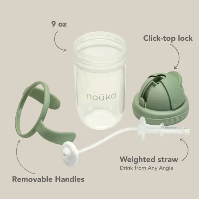 noüka Weighted Straw Replacement and Cleaning Brush for Weighted Straw Cup 9 oz