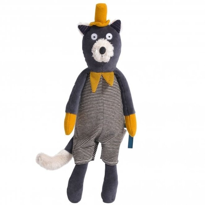 Moustaches - Alphonse grey cat soft toy 39cm
