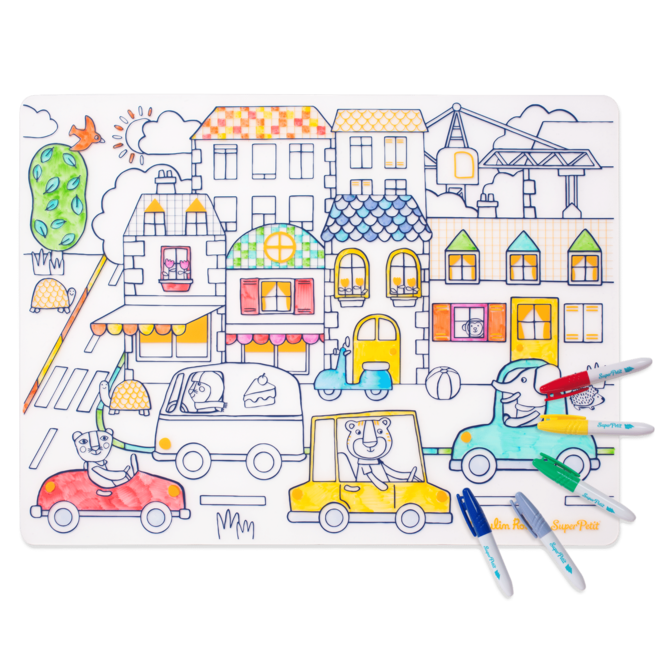 Popipop - Silicone Colouring Set - Moulin Roty x Super Petit