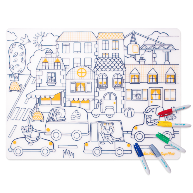 Popipop - Silicone Colouring Set - Moulin Roty x Super Petit