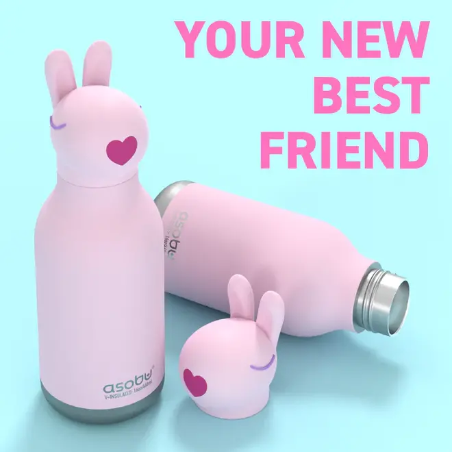ASOBU 16 oz Bestie Animal Bottle BUNNY