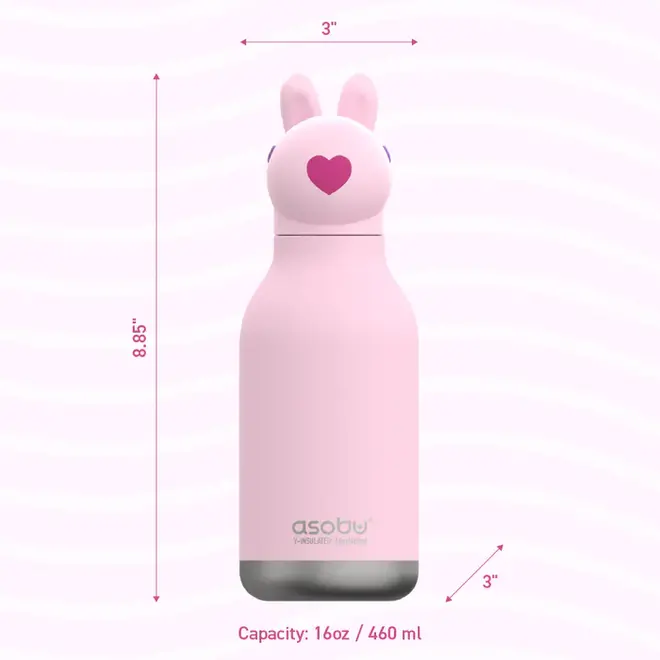 ASOBU 16 oz Bestie Animal Bottle BUNNY