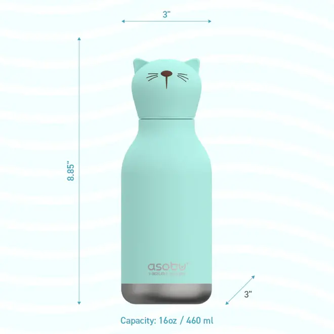 ASOBU 16 oz Bestie Animal Bottle CAT