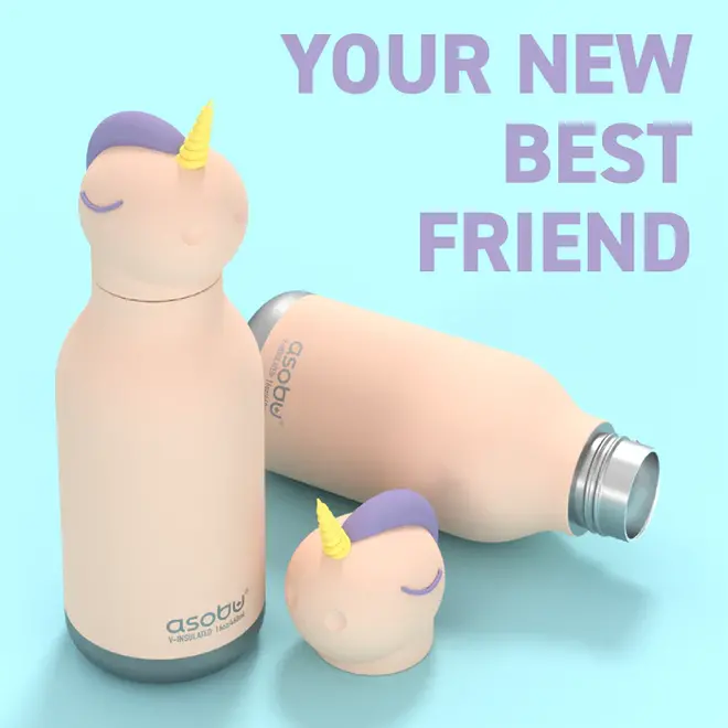 ASOBU 16 oz Bestie Animal Bottle UNICORN