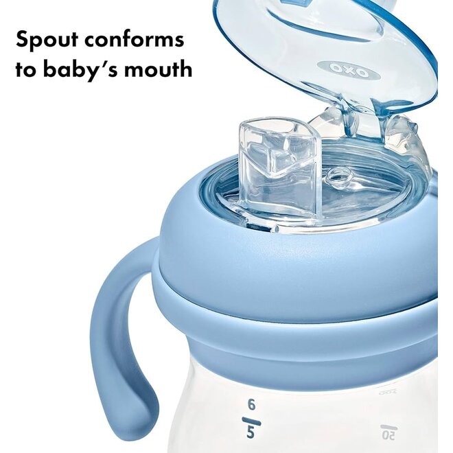 TRANSITIONS SOFT SPOUT SIPPY CUP WITH REMOVABLE HANDLES - 6oz - DUSK