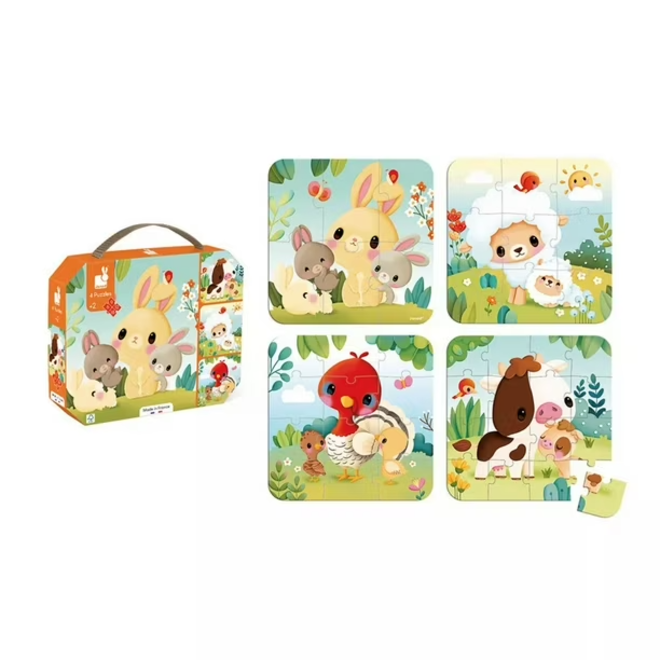 4 PROGRESSIVE PUZZLES - FARM