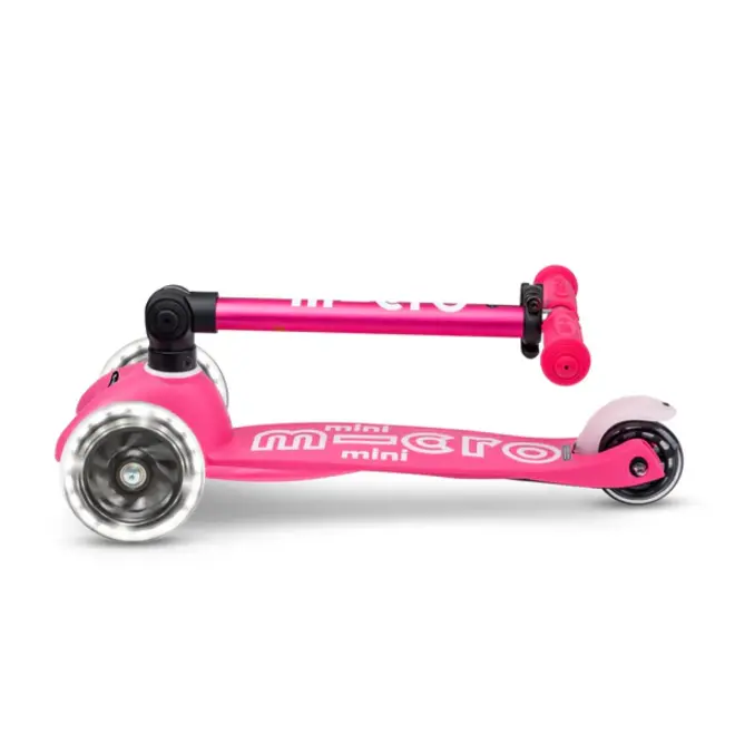 Micro Mini Foldable LED Scooter Pink