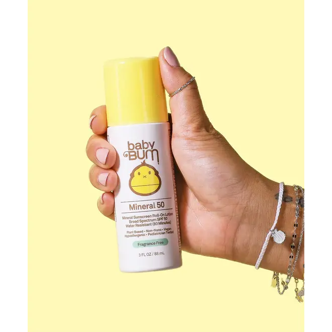 BABY BUM SPF 50 SUNSCREEN ROLL-ON LOTION 3 OZ