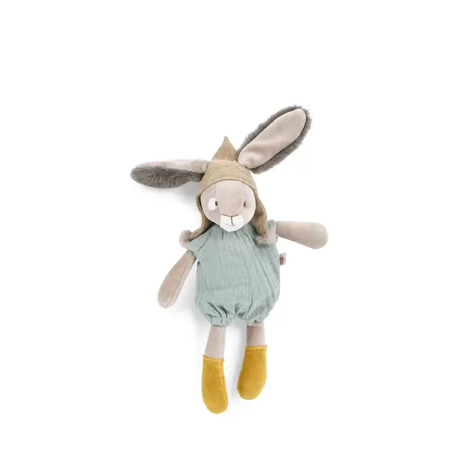 Trois Petits Lapins - Sage Rabbit Little Soft Toy Moulin Roty