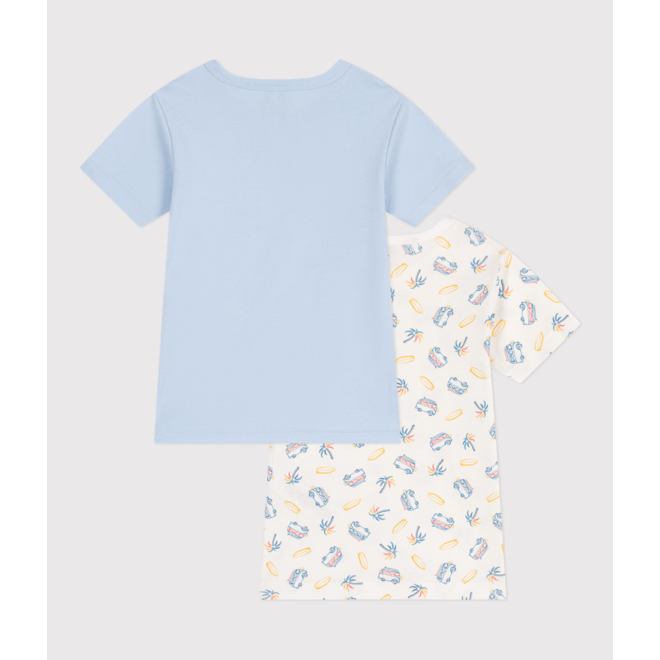 Children's short-sleeved van print cotton T-shirts - 2-Pack