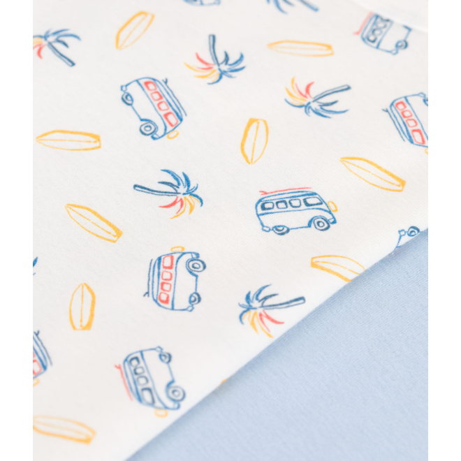 Children's short-sleeved van print cotton T-shirts - 2-Pack