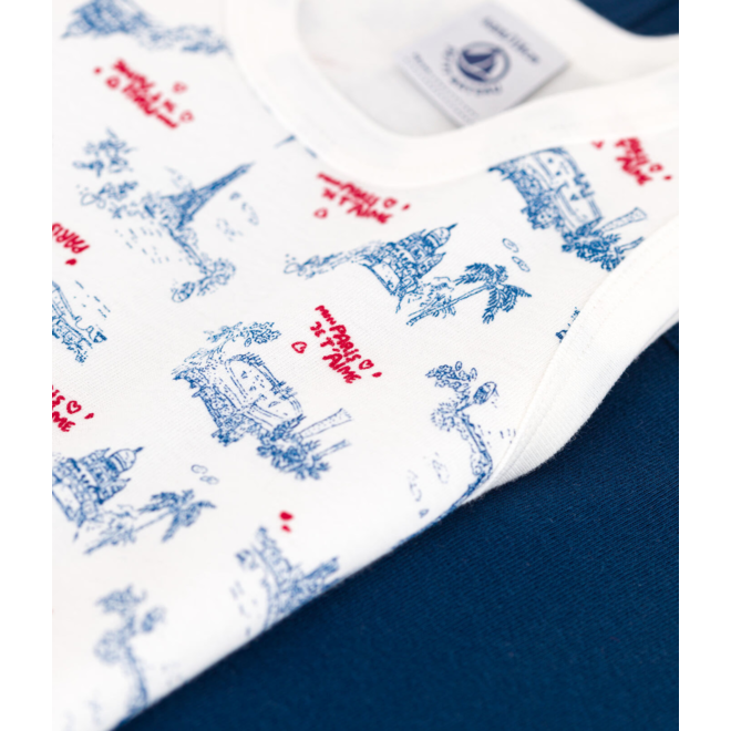 Children's Paris-print cotton tank tops - 2-pack