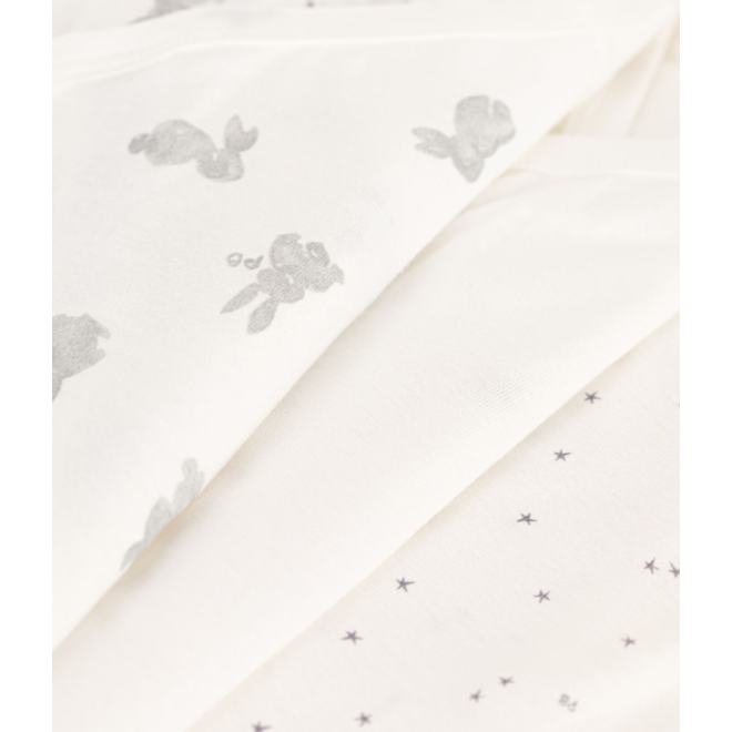 Wrapover short-sleeved rabbit themed bodysuits - Pack of 3