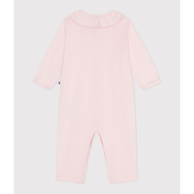 Babies' footless cotton pyjamas with a Peter Pan collar