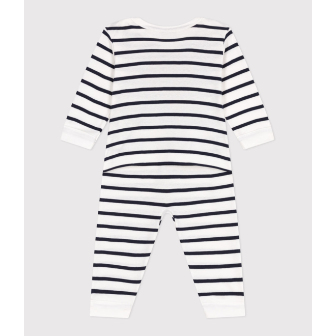 Babies' heart pattern popper-free cotton pyjamas