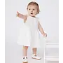 Babies' sleeveless white cotton broderie anglaise dress