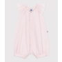 Babies' short plain cotton jumpsuit