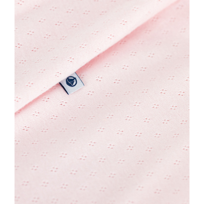 Babies' short plain cotton jumpsuit