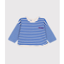 Babies' long sleeved stripy cotton T-shirt