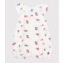 Babies' short fruit-pattern cotton jumpsuit