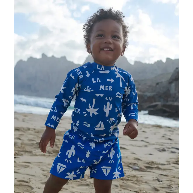 Babies' beach print swim shorts