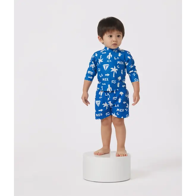 Babies' beach print swim shorts
