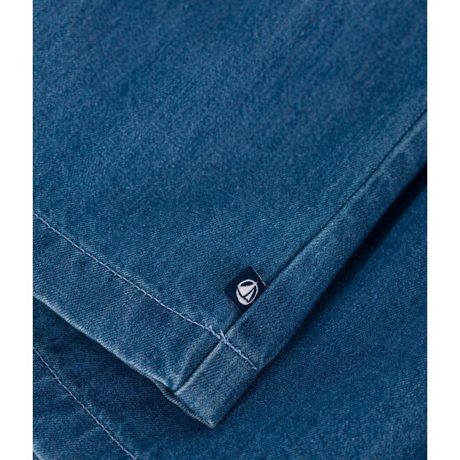 Babies' sleeveless lightweight denim dress