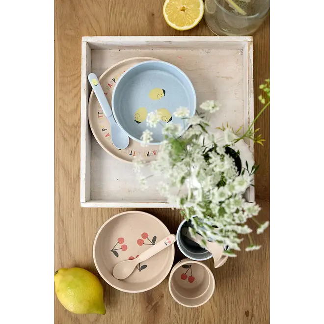 Lassig - Happy Fruits - Dish Set PP/Cellulose - Lemon