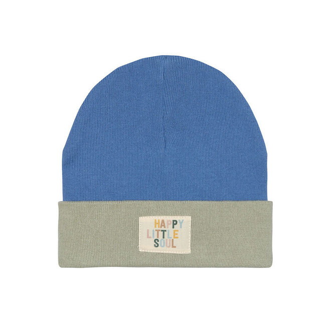 Lassig - Little Gang - Beanie GOTS - Blue/light khaki