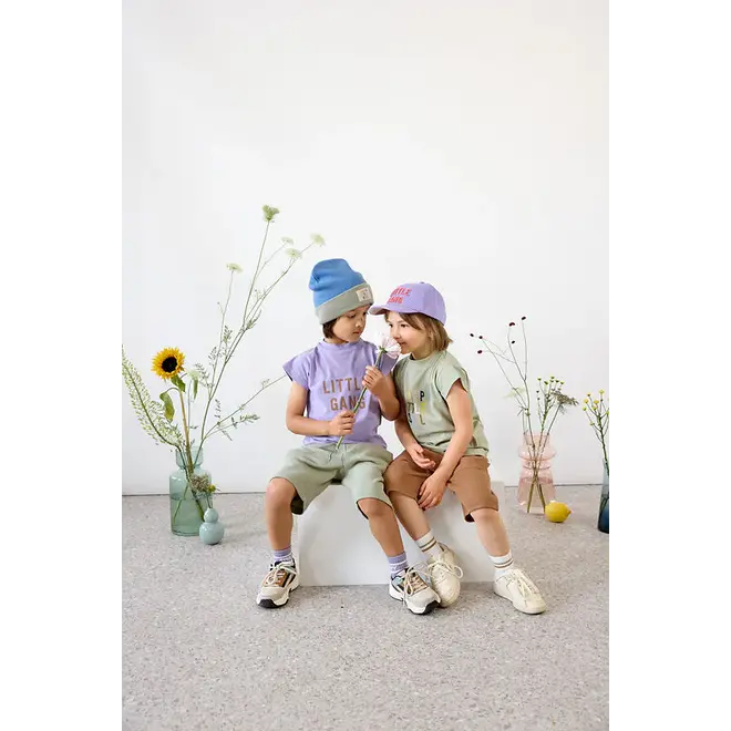 Lassig - Little Gang - Beanie GOTS - Blue/light khaki