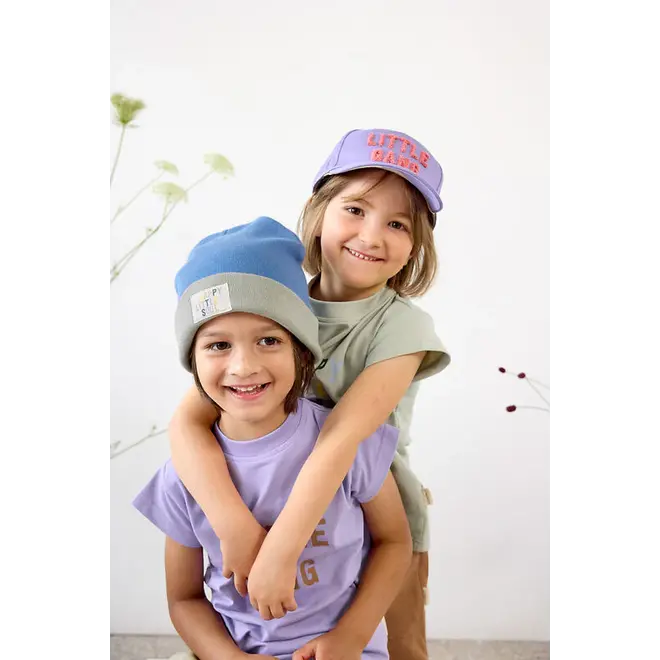 Lassig - Little Gang - Beanie GOTS - Blue/light khaki