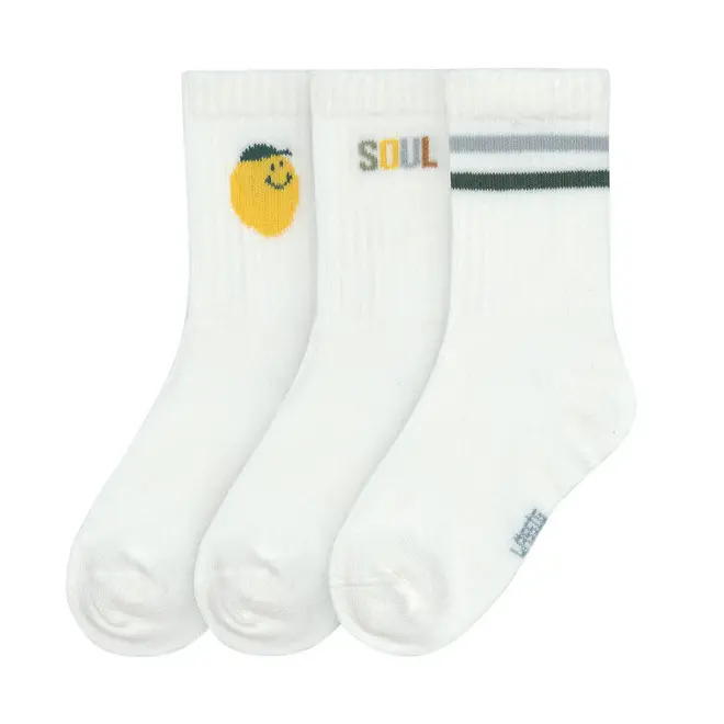 Lassig - Little Fruits - Tennis Socks 3 pcs GOTS - Lemon