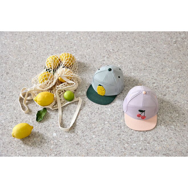 Lassig - Happy Fruits - Kids Skater Cap - Lemon light blue/dark green