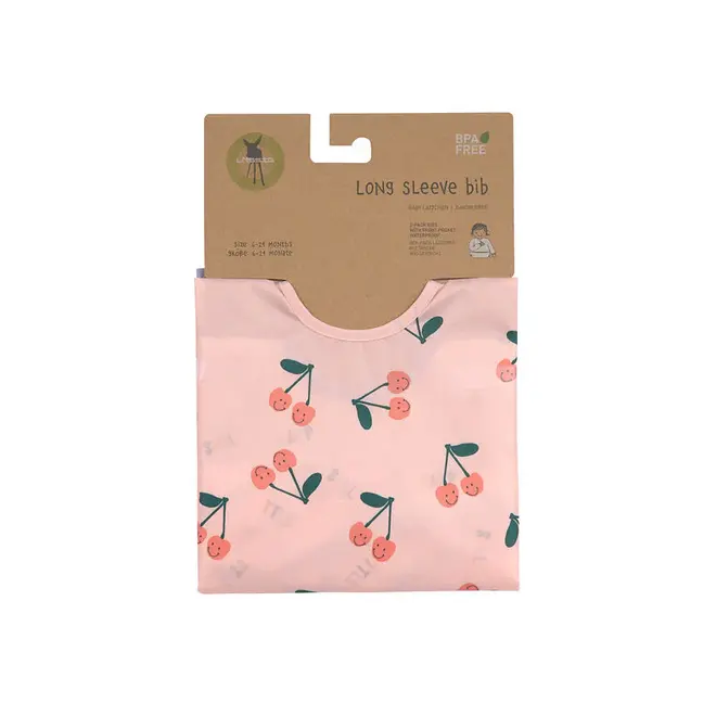 Lassig - Happy Fruits - Long Sleeve Bib 2 pcs - Cherry