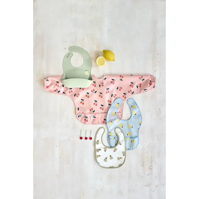 Lassig - Happy Fruits - Long Sleeve Bib 2 pcs - Lemon