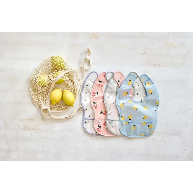 Lassig - Happy Fruits - Lightweight Bib 2 pcs - Cherry