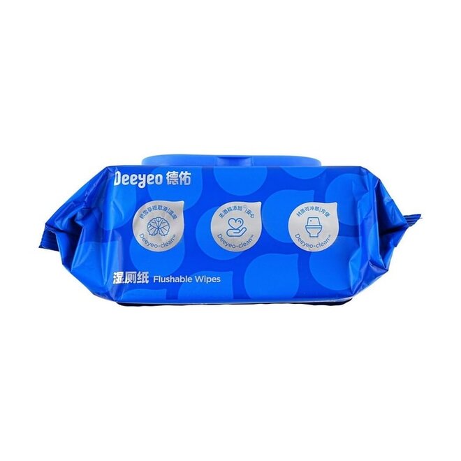 DEEYEO FLUSHABLE WIPES 80CS HERBAL