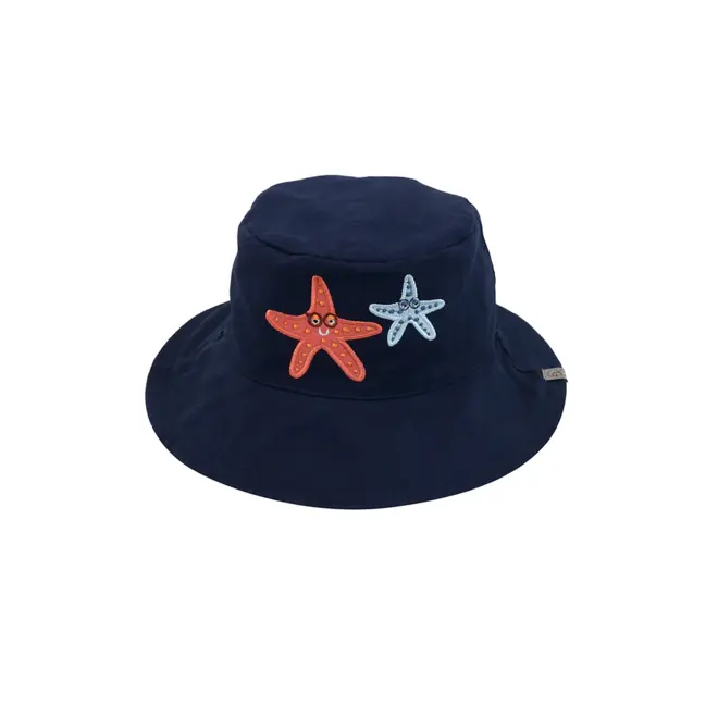 FlapJackKids - Kids Reversible Mixed Sun Hat - Starfish