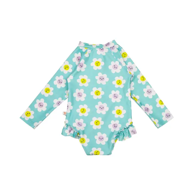 ZOOCCHINI - Rashguard Ruffled 1pc Swimsuit - Daisy