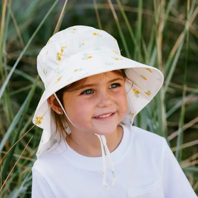 Yellow Flower Cotton Adventure Hat
