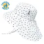Dots Cotton Adventure Hat with white trim