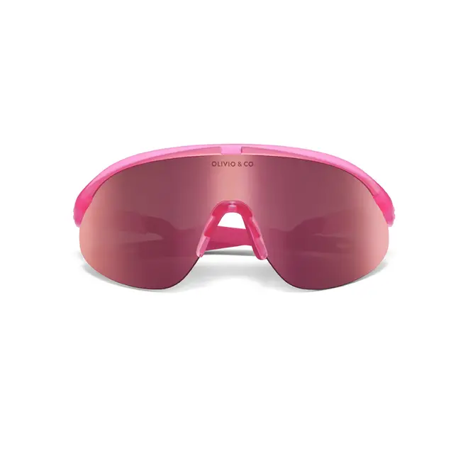 2024 Junior Full-Rim Sports Sunglasses - Flamingo Pink