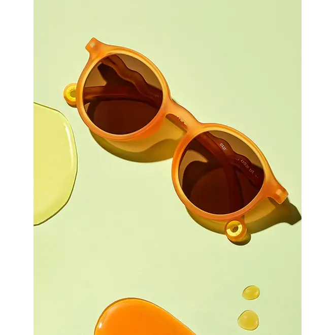 KIDS Round Sunglasses Citrus Garden Grapefruit Pink