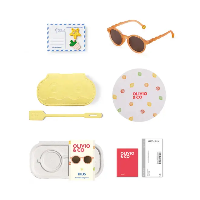 KIDS Round Sunglasses Citrus Garden Grapefruit Pink